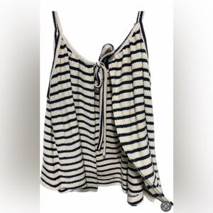 BB Dakota knit knot open front nautical tank top women’s size small